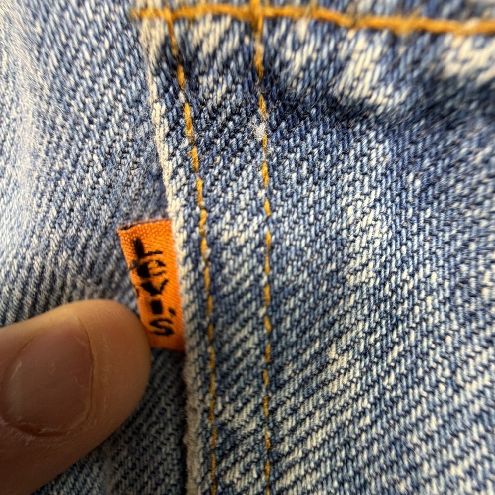 VTG Levis Orange Tab 505 Jeans Mens 38x34 (Fits 36x33) Made In USA 80s Nice Fade - Picture 4 of 11